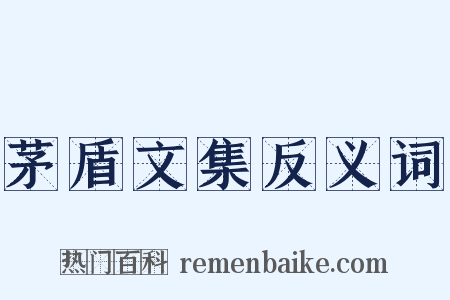 茅盾文集反义词是什么意思的图片